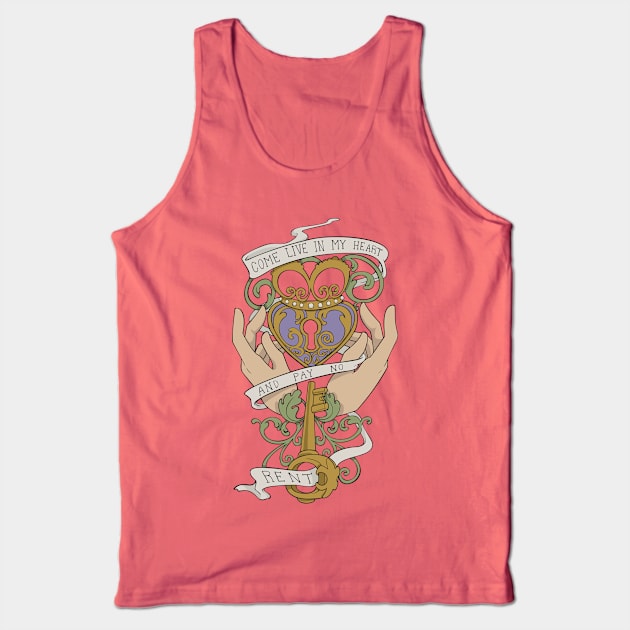 Come Live In My Heart And Pay No Rent - Claddagh Tattoo Design Tank Top by 5sizes2small